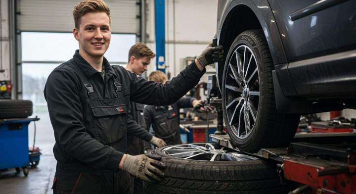 Le processus de montage des pneus