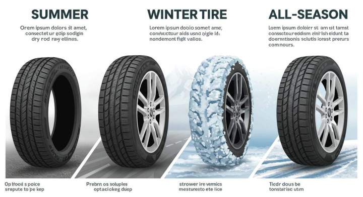 Les différents types de pneus : été, hiver, toutes saisons